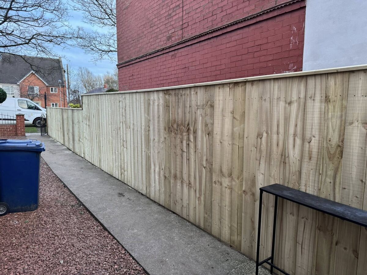 New feather-edge timber fencing installed in the North East